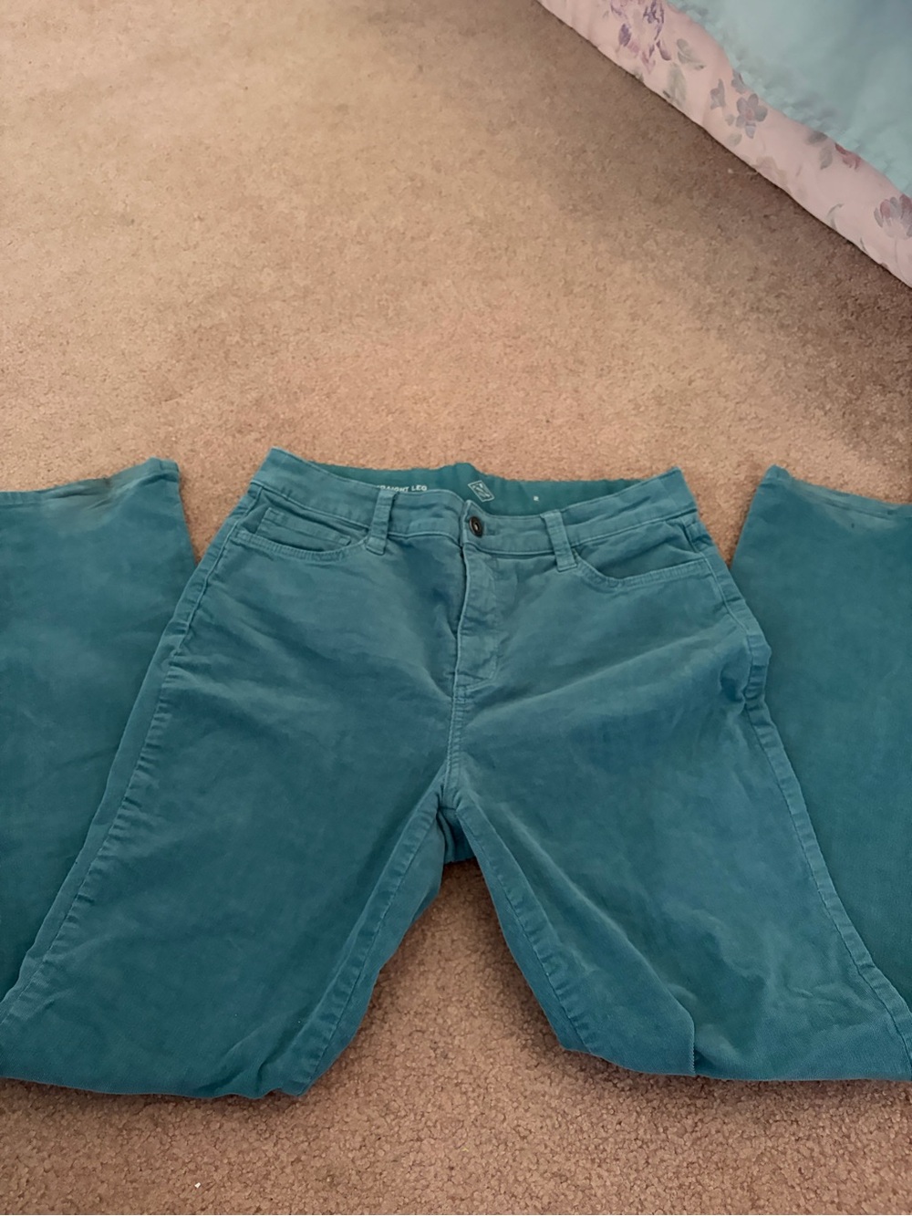 St. John's Bay Teal Straight-Leg Corduroy Jeans